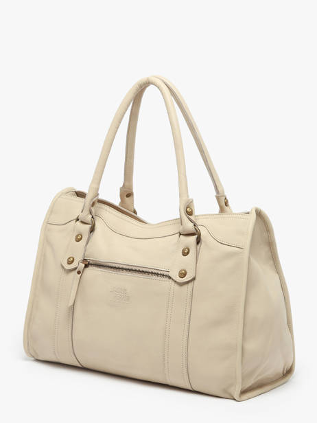 Schoudertas Cow Leder Basilic pepper Beige cow BCOW31 ander zicht 2